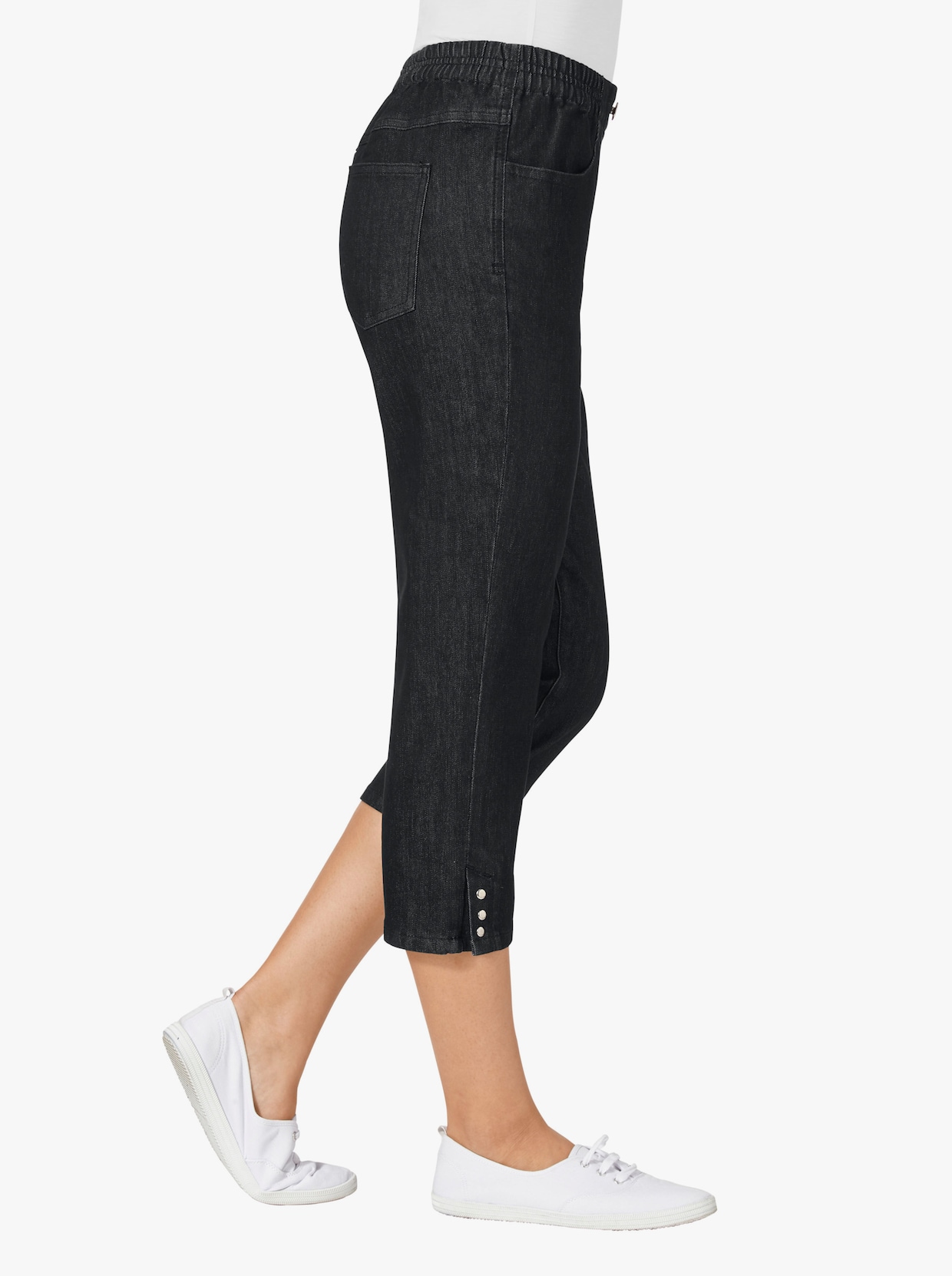 Caprijeans - black-denim