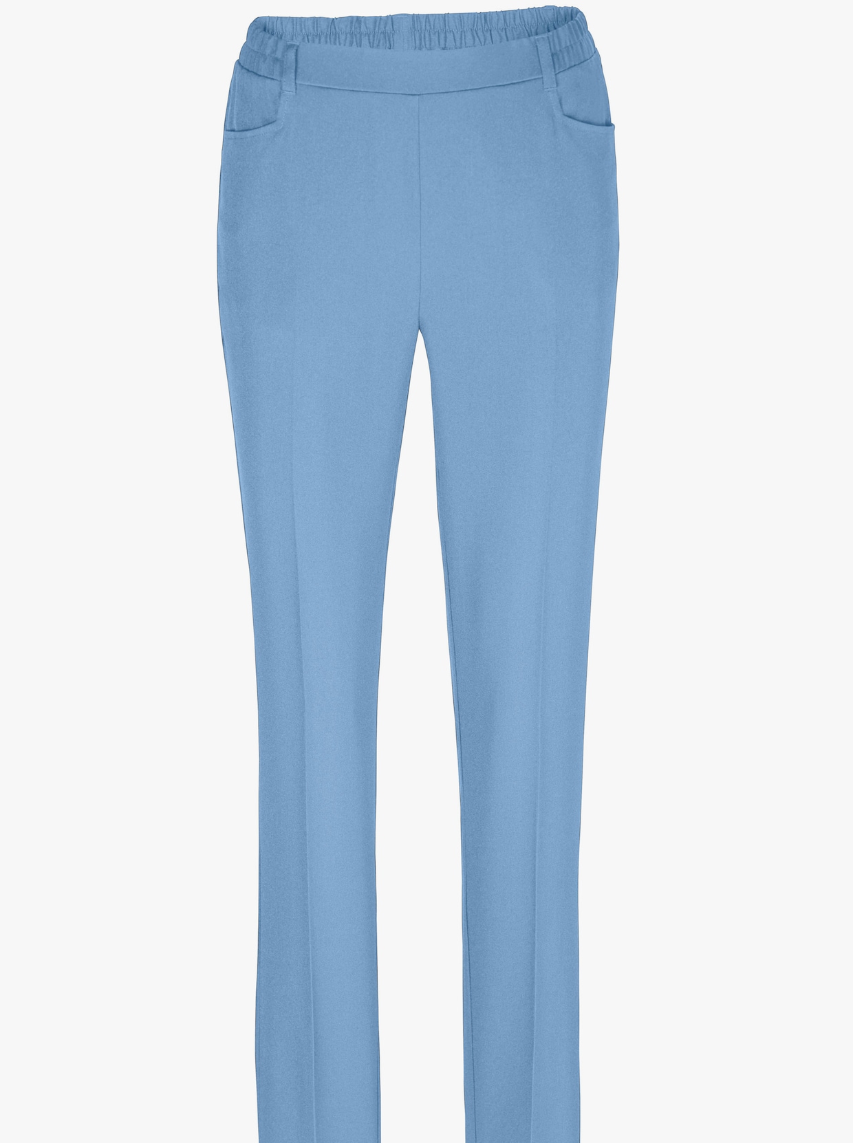 Bügelfaltenhose - mittelblau
