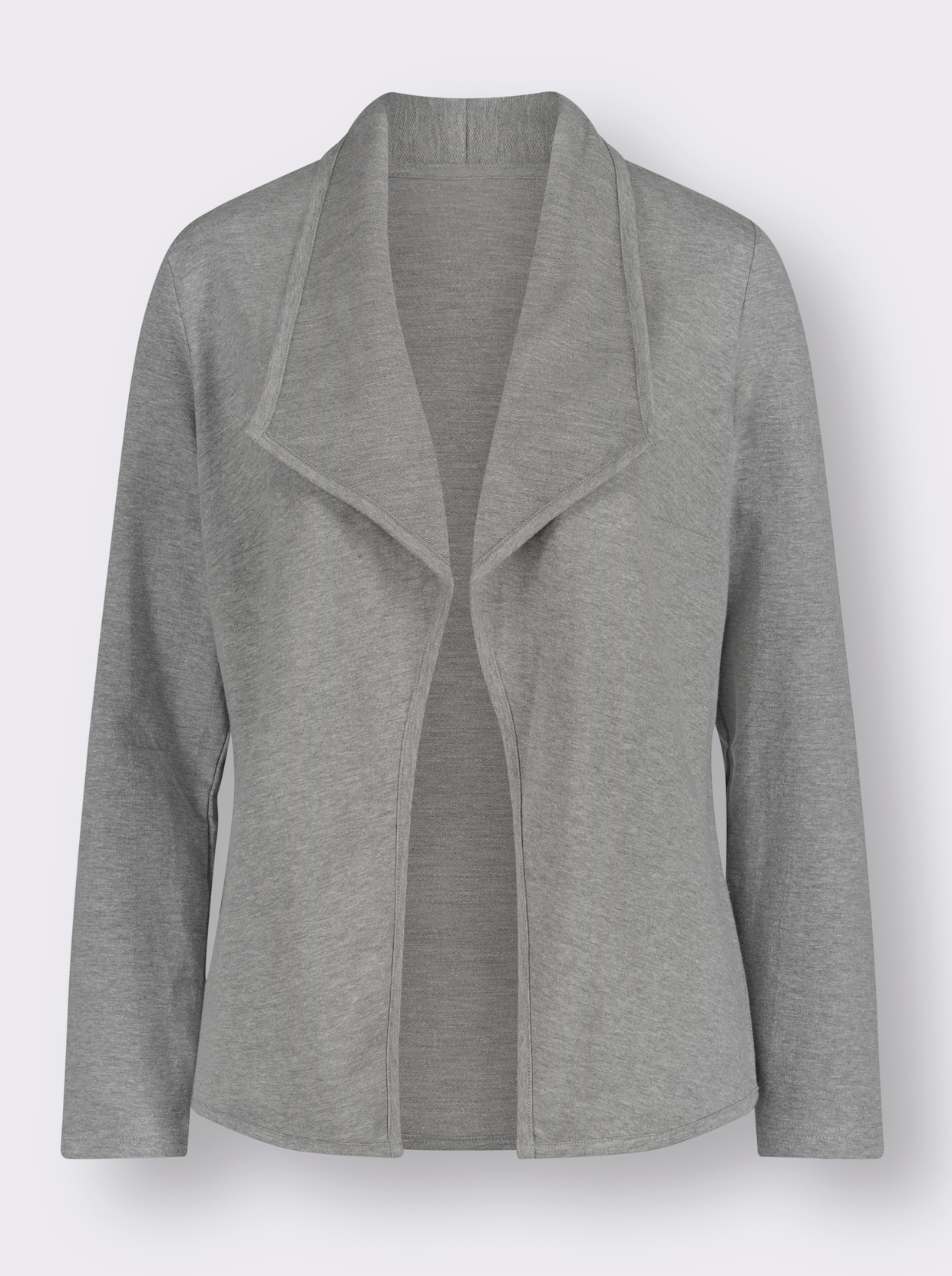 Jersey blazer - lichtgrijs gemêleerd