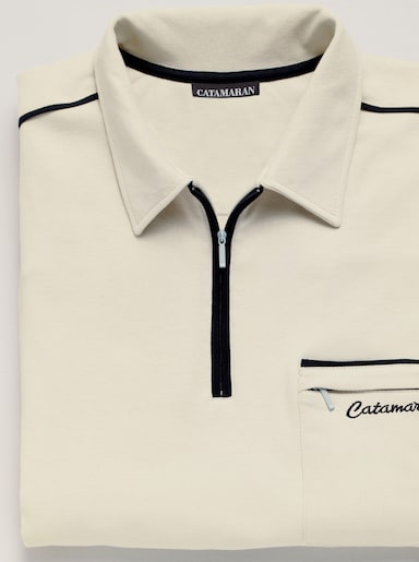 Catamaran Kurzarm-Poloshirt - beige