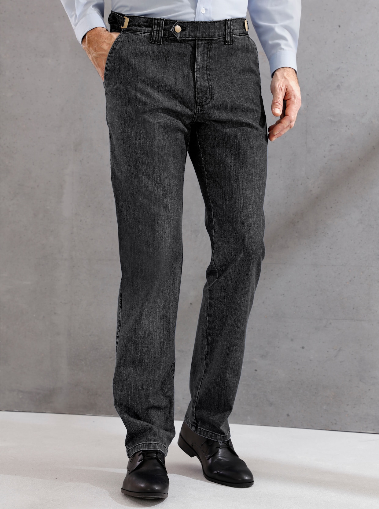 Autofahrer-Jeans - black-denim