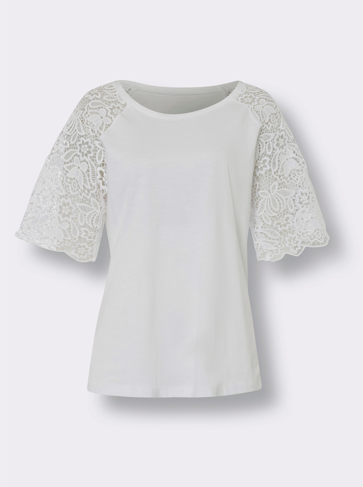 heine Rundhalsshirt - weiß