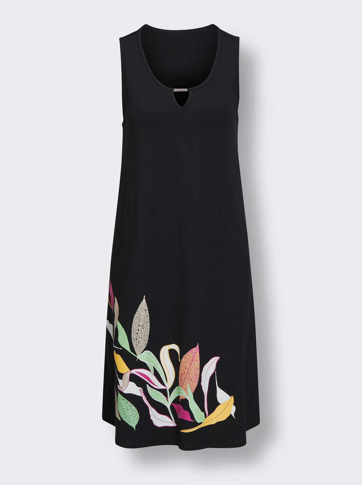 feel good Sommerkleid - schwarz-fuchsia