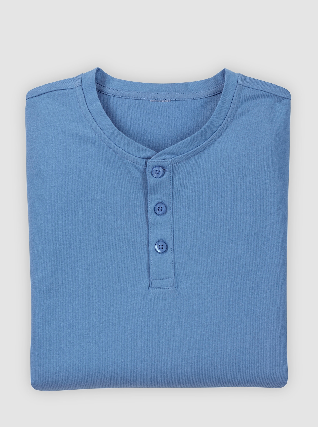 Langarmshirt - mittelblau